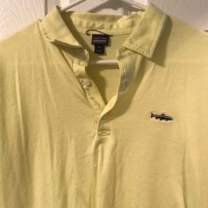 Patagonia Organic Cotton Yellow Polo Medium
